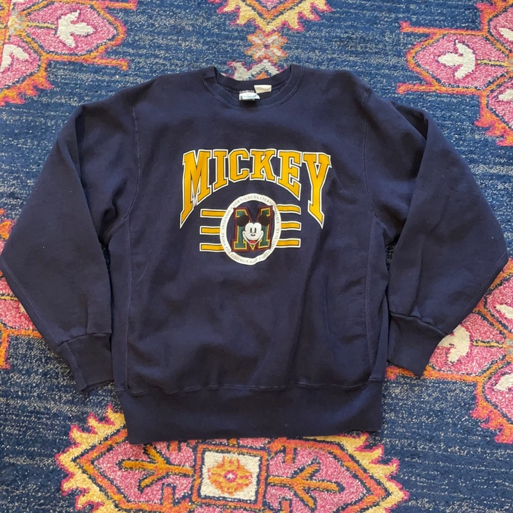 Vintage Navy Blue Mickey Sweatshirt